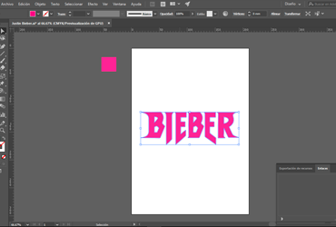 Diseño de Justin Bieber para conciertos