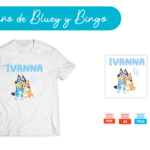 Diseño gratis de Bluey y Bingo, diseño gratis para sublimar, diseño gratis para sublimar playeras de cumpleaños