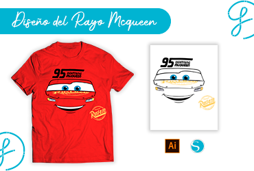 Diseño del Rayo McQueen: plantilla para sublimación, DTF y corte de vinil descarga gratis PNG AI SVG