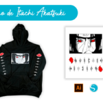 diseño gratis para sublimar dtf vector de corte de itachi akatsuki naruto