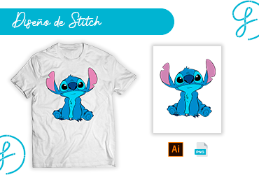 Descargar Diseño de Stitch Gratis para Sublimación y DTF descarga gratis PNG AI SVG