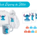 Pack de diseños de Stitch para sublimación y corte – incluye PNG, AI, SVG y formatos para Cricut y Cameo