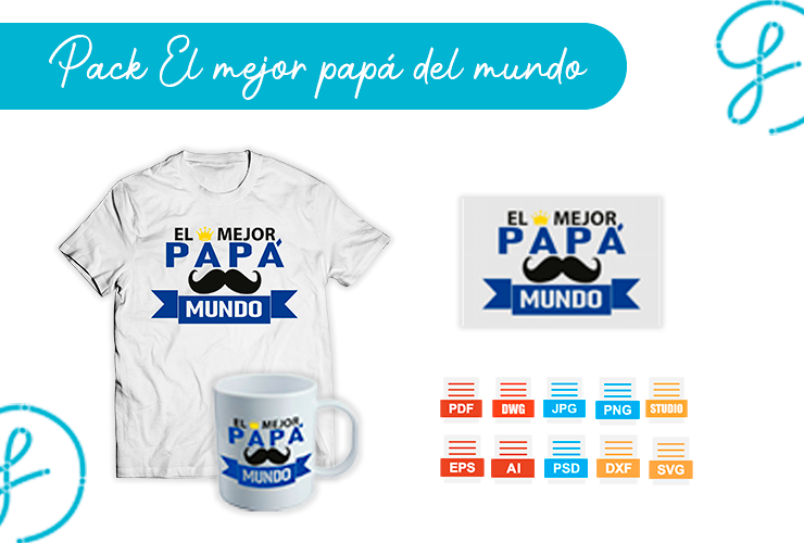 miniatura pack diseño el mejor papá del mundo