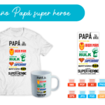 pack de diseños papá super heroe