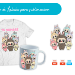 Diseño de Labubu para sublimación en tazas y playeras – descarga en AI, EPS y PNG
