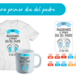 Diseño para el primer Día del Padre listo para sublimar en taza y playera, disponible en 10 formatos editables
