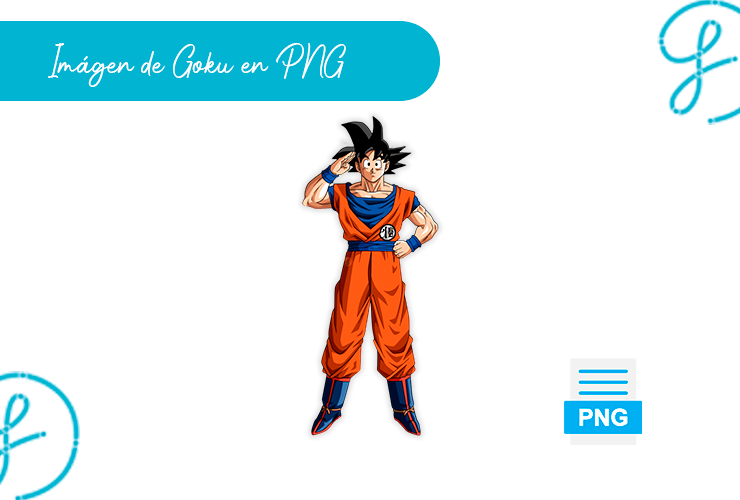 Imagen PNG de Goku con fondo transparente para sublimar camisetas y tazas, dtf lista para descargar gratis