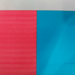 Ejemplo de impresión DTF con bandas en color magenta y solución después de limpieza