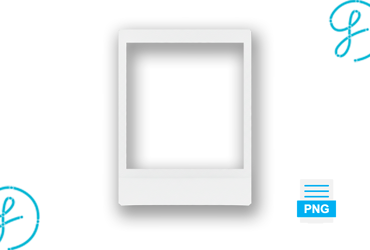 Foto instantánea estilo polaroid PNG con fondo transparente para scrapbooking y collages digitales.