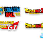 Pack de logos de Dragon Ball en PNG gratis: Z, Super, GT, Broly e insignias en alta calidad.