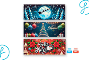 Pack de diseños para tazas navideñas gratis en PDF y PNG, listos para sublimar o imprimir